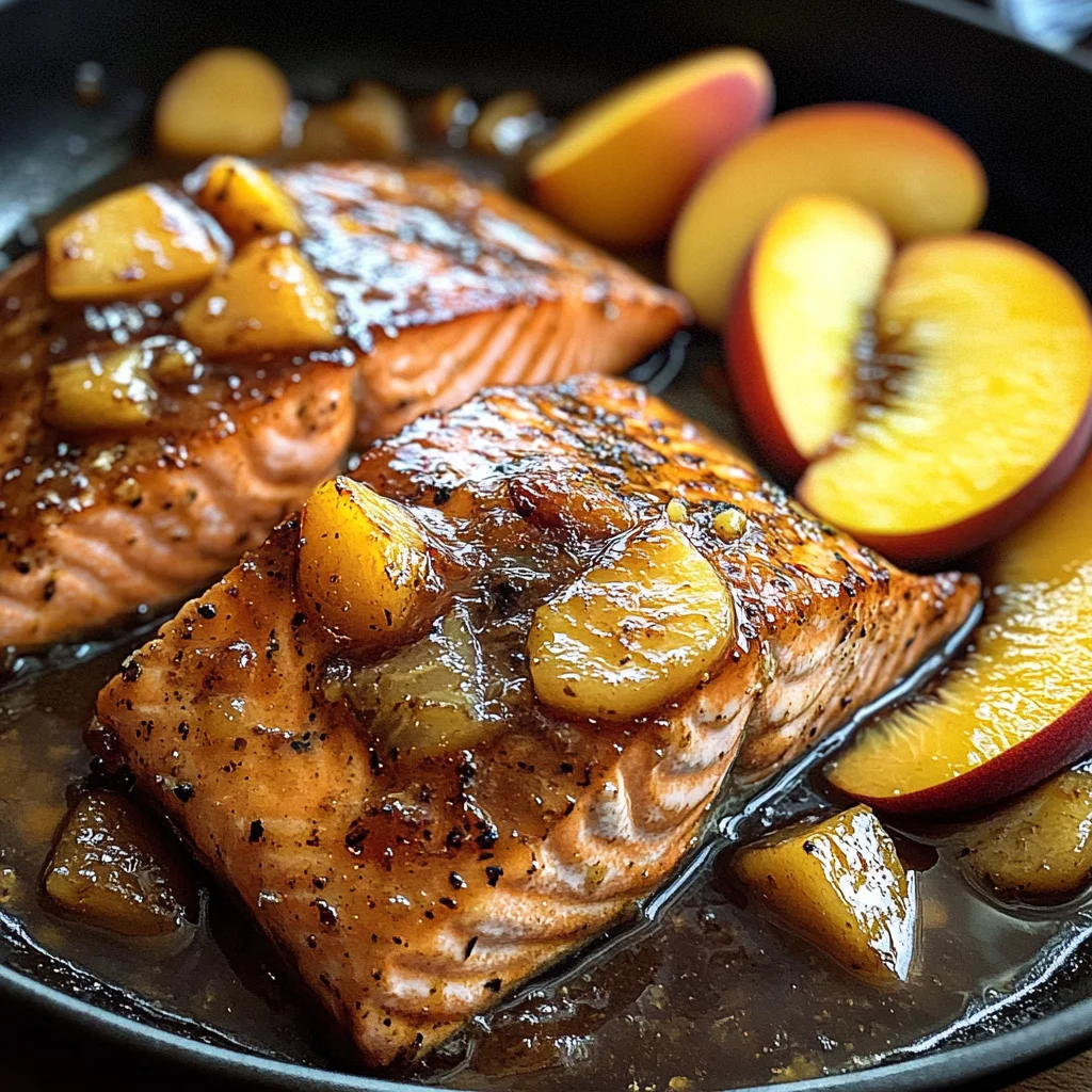 Bourbon Peach Roasted Salmon