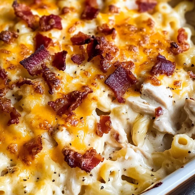 Chicken Turkey Bacon Ranch Mac and Cheese Casserole