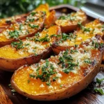 Garlic Parmesan Sweet Potato Wedges