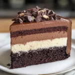 Tuxedo Cake – Triple Chocolate Mousse Cake