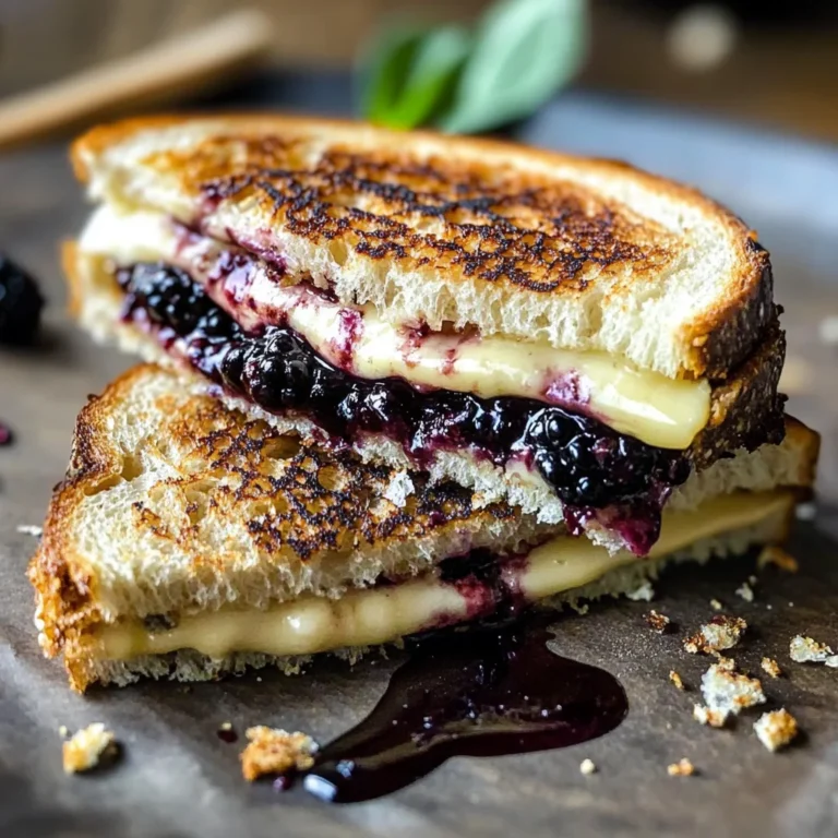 Balsamic Blackberry Brie Grilled Cheese