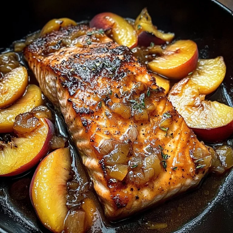Bourbon Peach Roasted Salmon