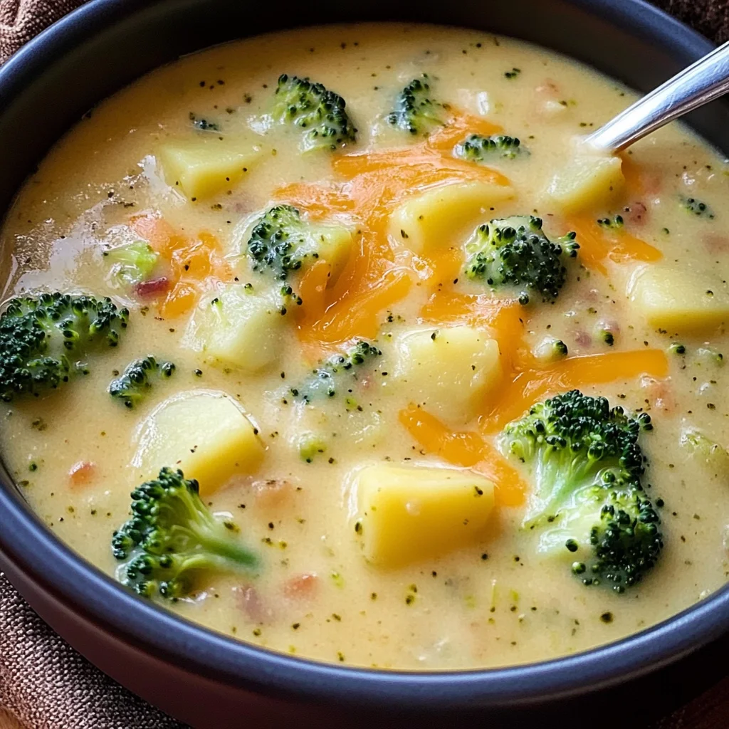 Cheddar Broccoli Potato Soup