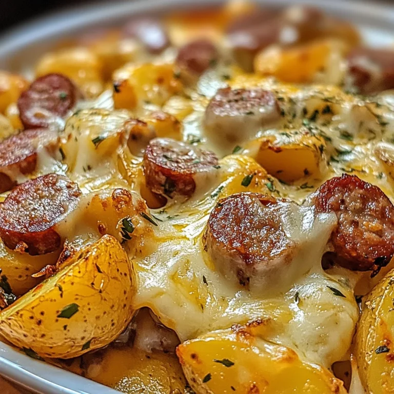 Cheesy Ranch Potatoes and Smoked Sausage
