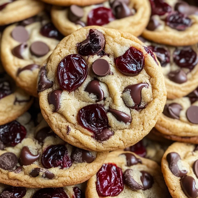 Cherry Chocolate Chip Cookies with Mocha Chips