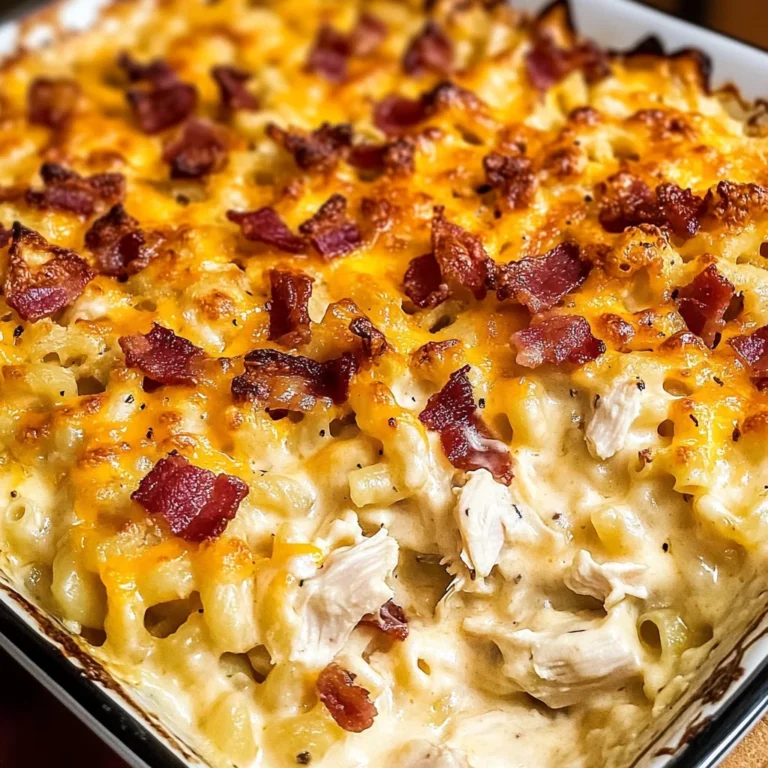 Chicken Turkey Bacon Ranch Mac and Cheese Casserole