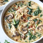 Comforting Rotisserie Chicken and Mushroom Soup