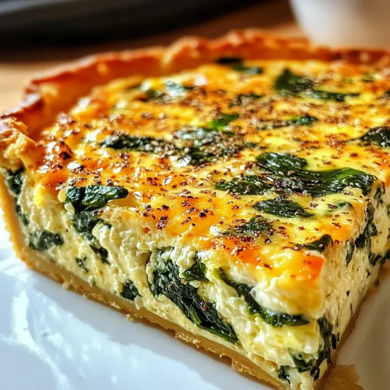 Cottage Cheese and Spinach Crustless Quiche