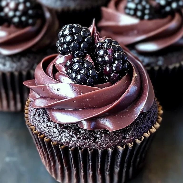 Dark Chocolate Blackberry Cupcakes: Indulge in a Decadent Dessert Delight
