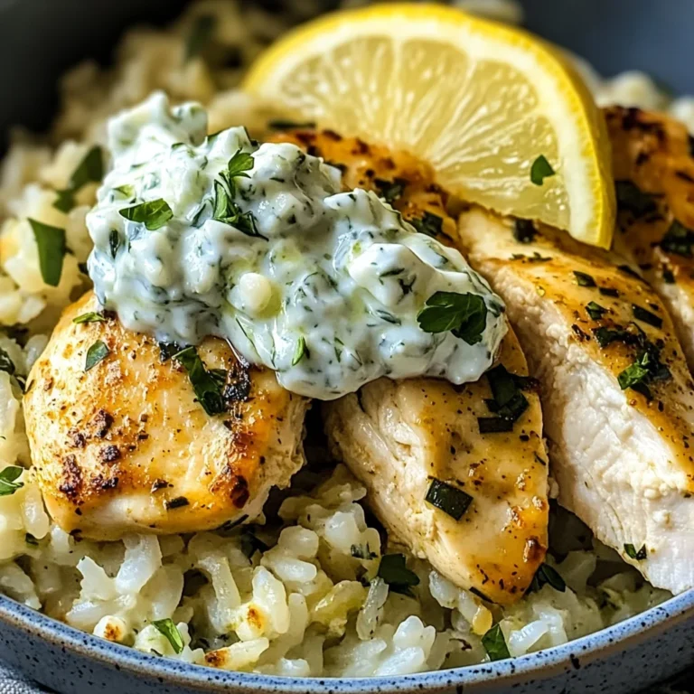 Easy Chicken Tzatziki Rice Bake