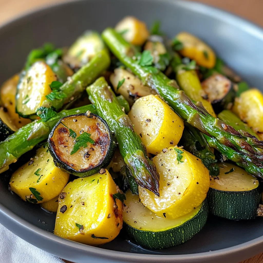 Flavorful Asparagus with Zucchini and Squash