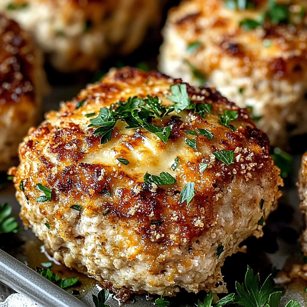 Garlic Parmesan Chicken Meatloaves