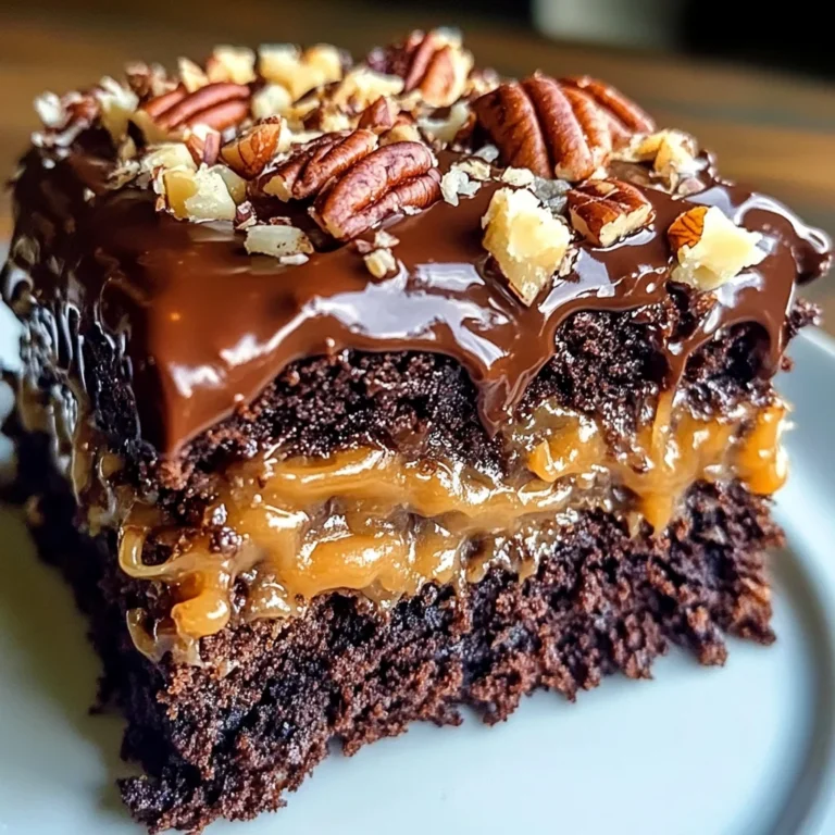 German Chocolate Poke Cake