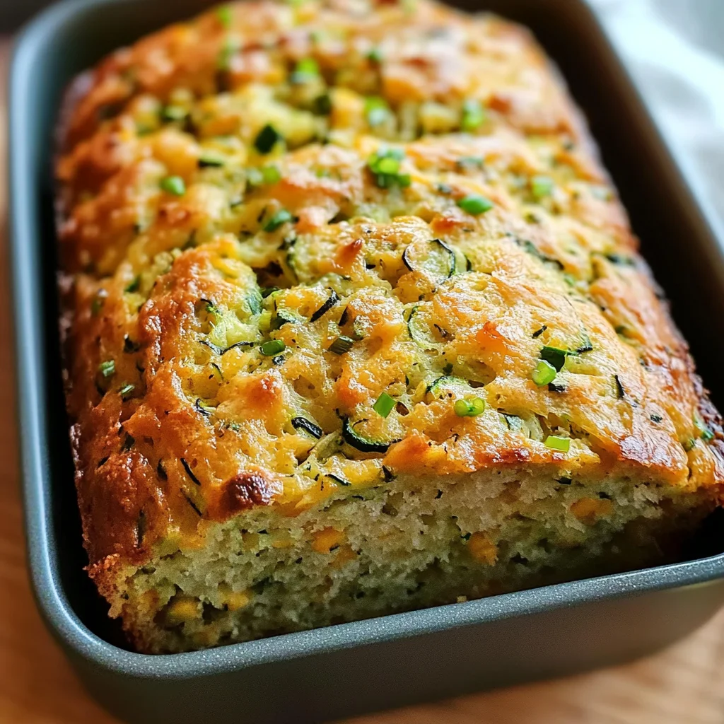 Green Onion Zucchini Cheddar Quick Bread