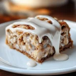 High-Protein Cinnamon Roll Baked Oatmeal