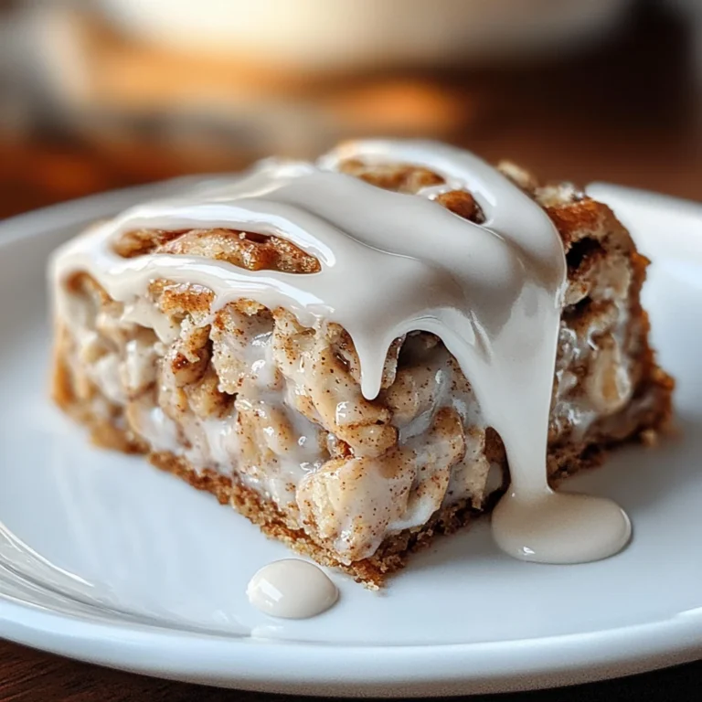 High-Protein Cinnamon Roll Baked Oatmeal