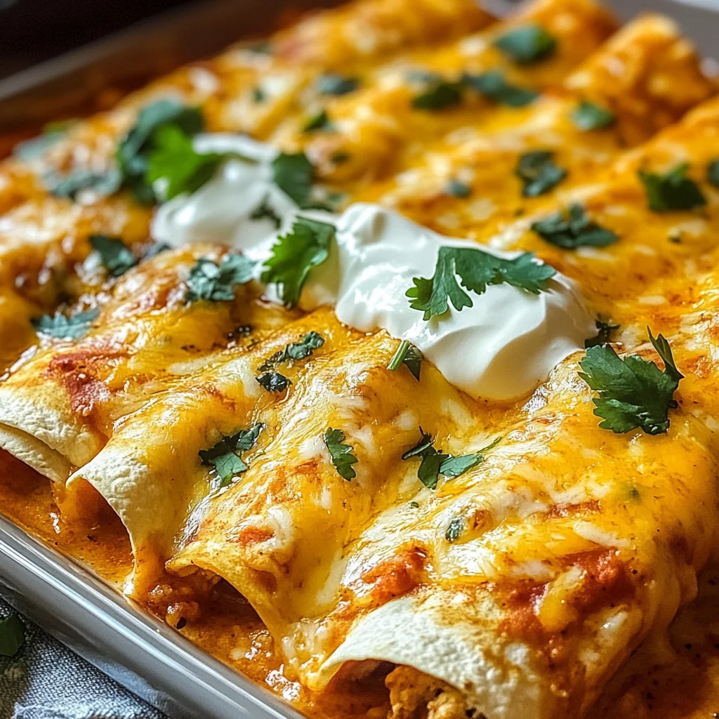 High Protein Creamy Chilli Chicken Enchiladas