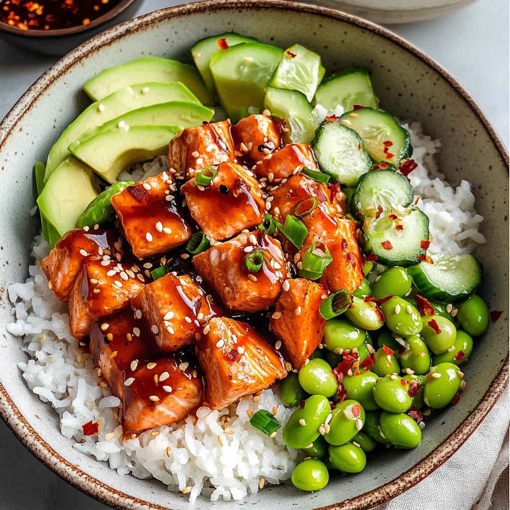 Honey Sriracha Salmon Bowls