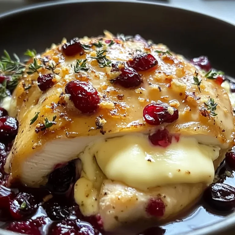 Impressive Cranberry Brie Stuffed Chicken