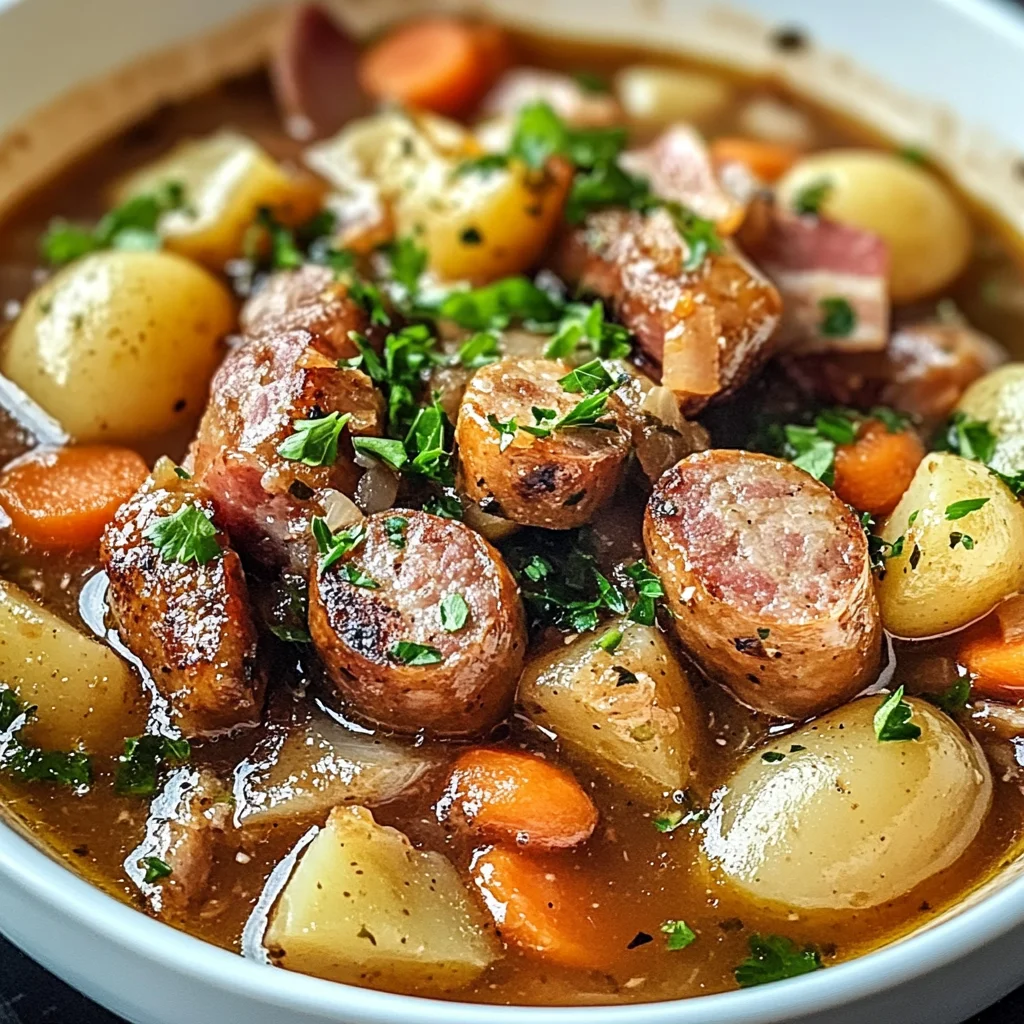 Irish Sausage and Bacon Stew