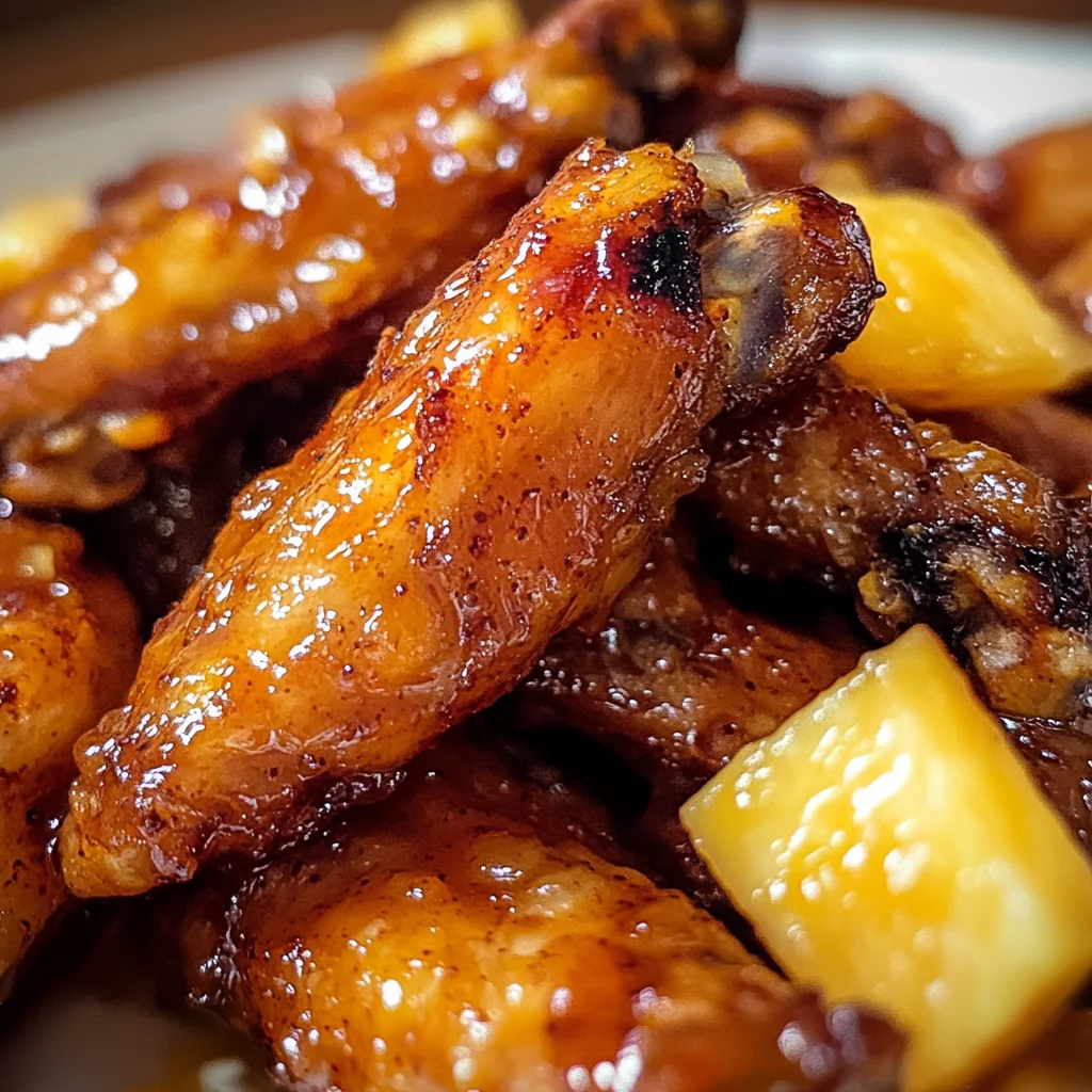 Irresistible Brown Sugar Pineapple Wings Chicken in 40 Minutes