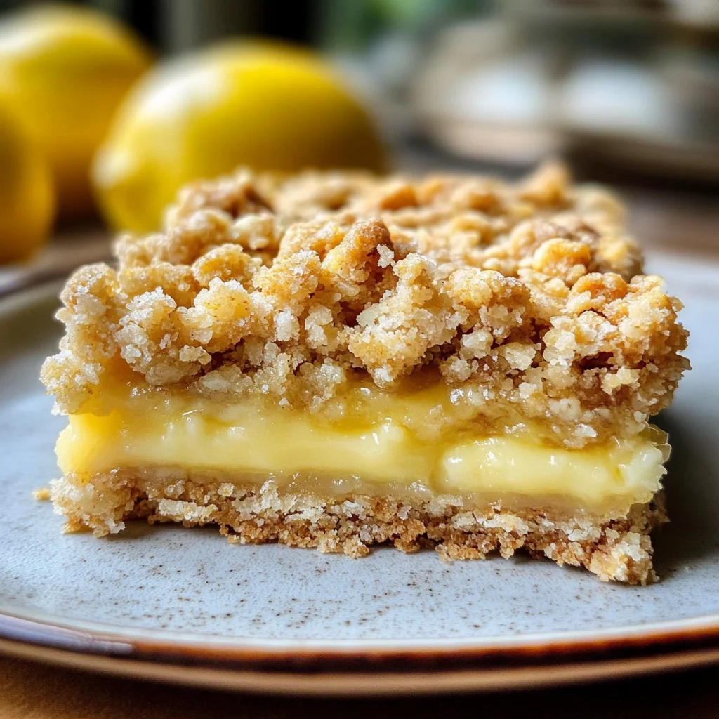 Lemon Oatmeal Crumble Bars