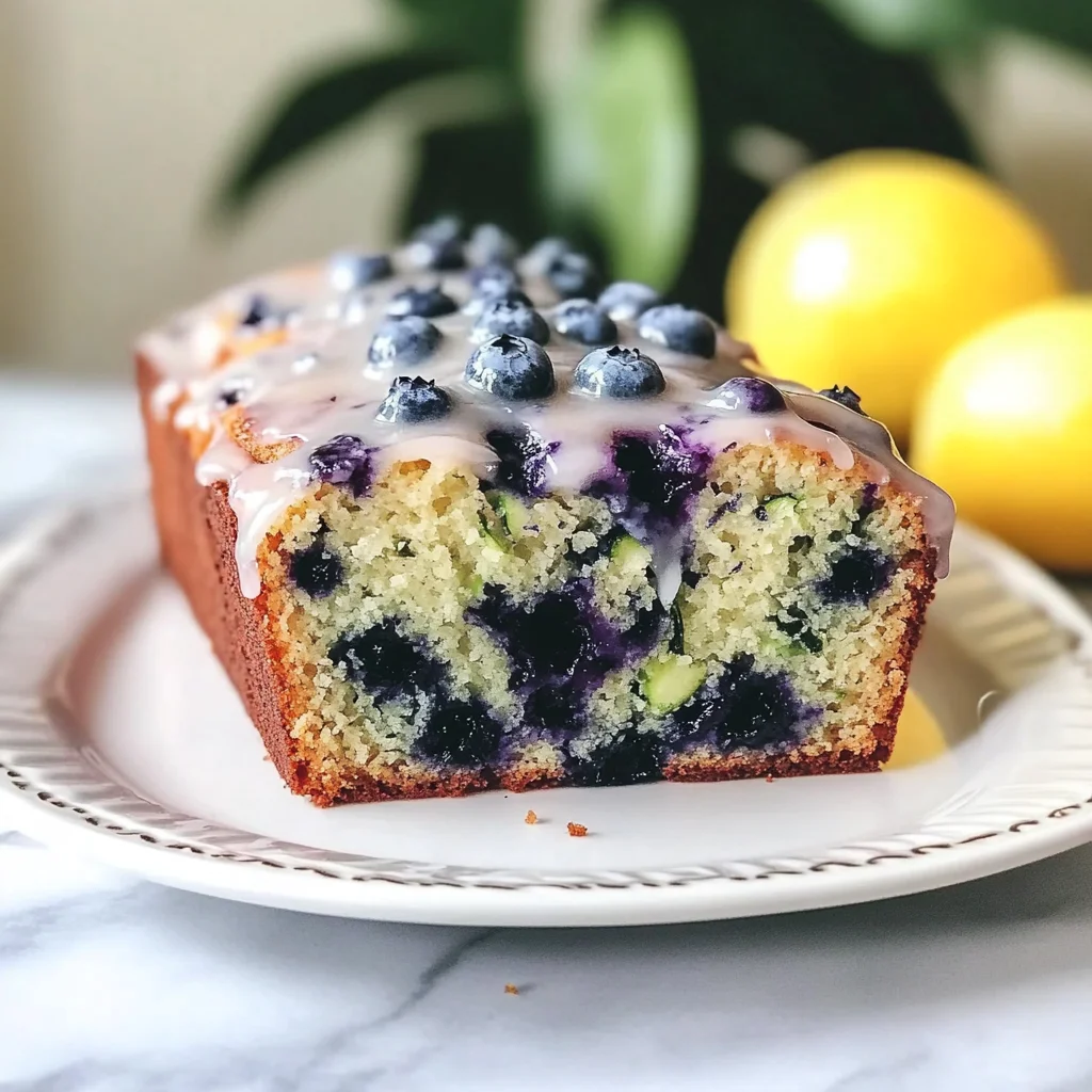 Moist Blueberry Zucchini Bread with a Lemon Glaze - Alrightwithme