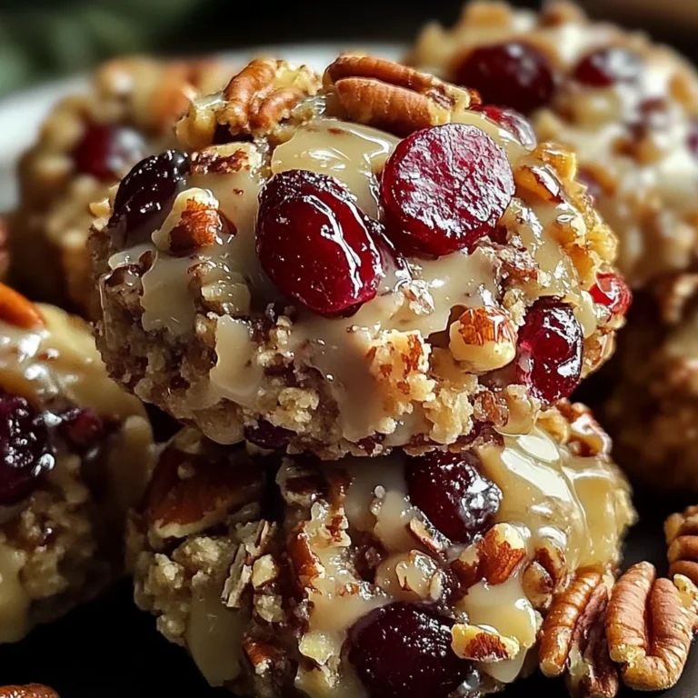 No-Bake Cranberry Pecan Praline Cookies