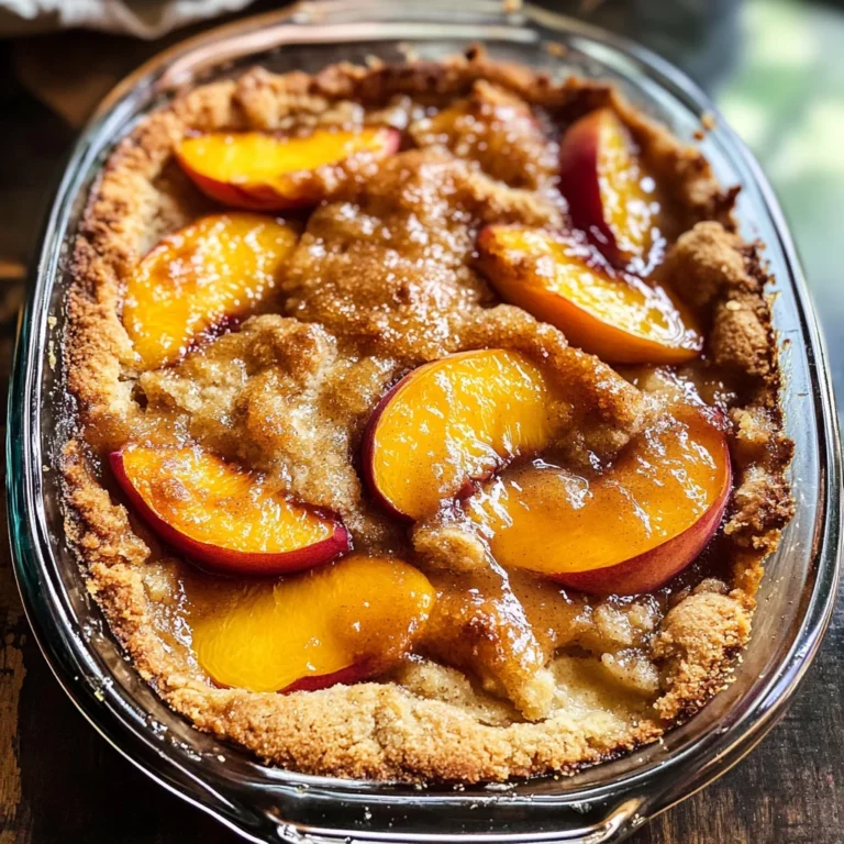 Old School Easy Brown Sugar Peach Cobbler