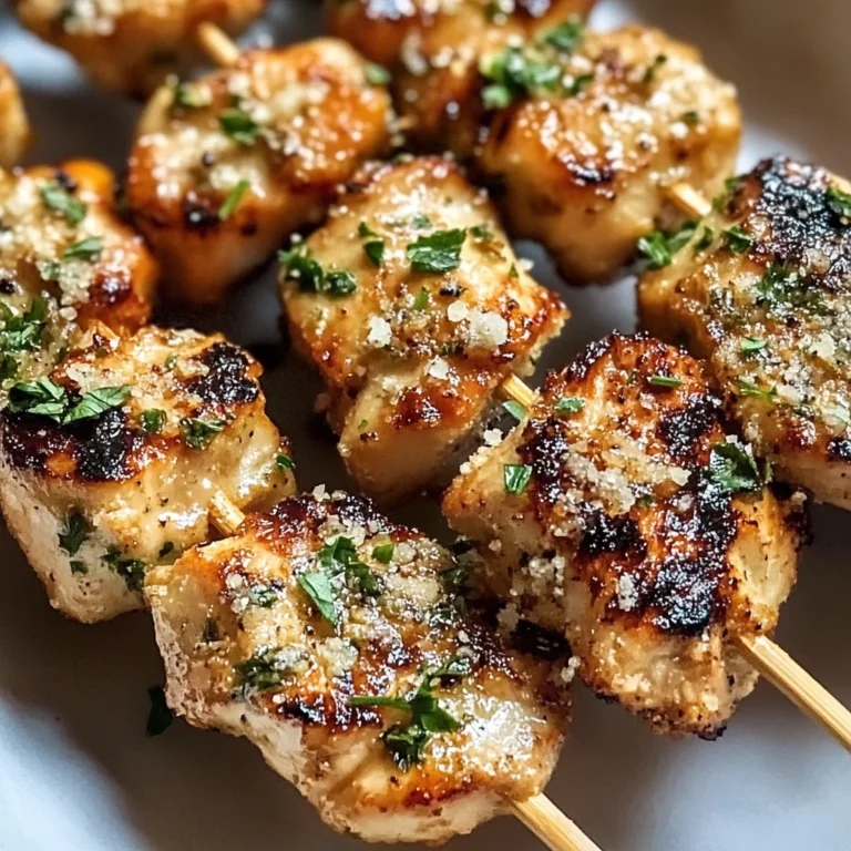 Ranch Garlic Parmesan Chicken Skewers
