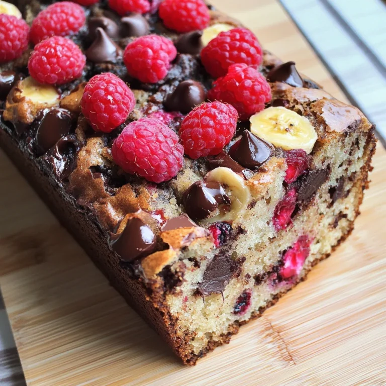 Raspberry Dark Chocolate Banana Bread