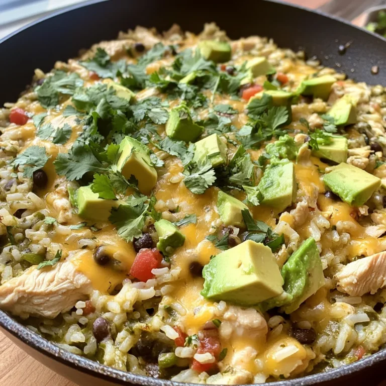 Salsa Verde Chicken & Rice Skillet