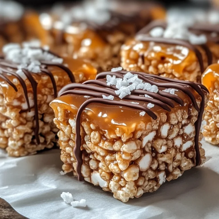 Salted Caramel Rice Krispie Treats: A Sweet & Salty Indulgence