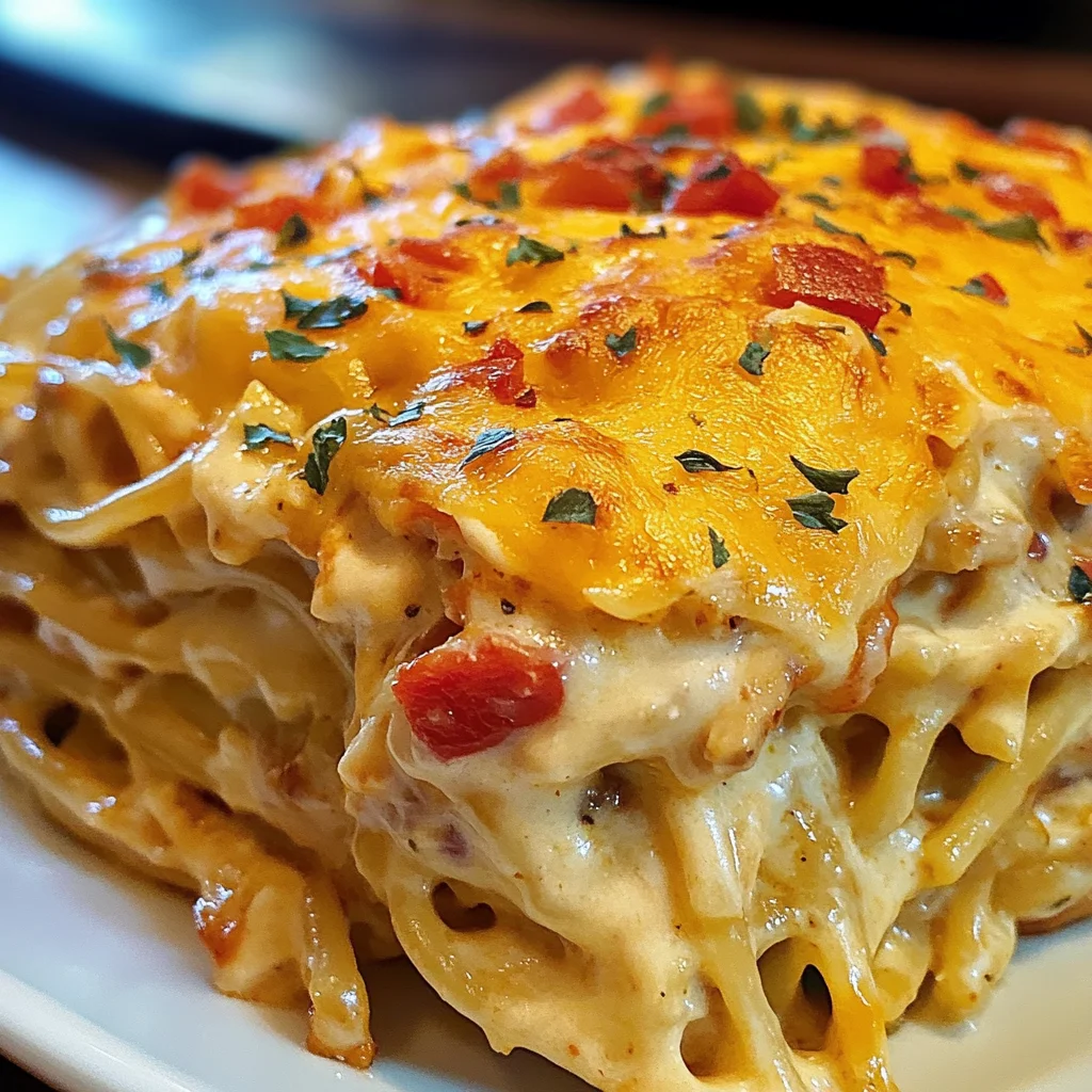 Spicy Southern Cheesy Chicken Spaghetti Casserole