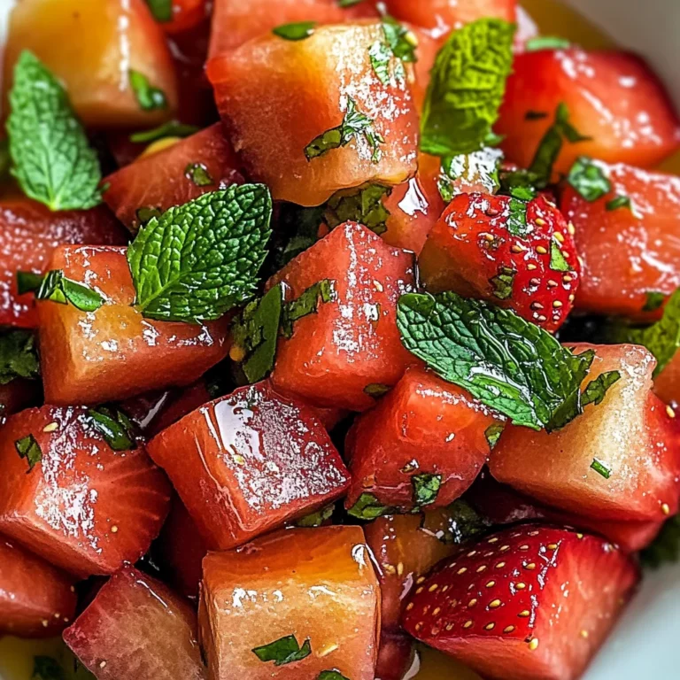 Strawberry Watermelon Salad with Refreshing Honey