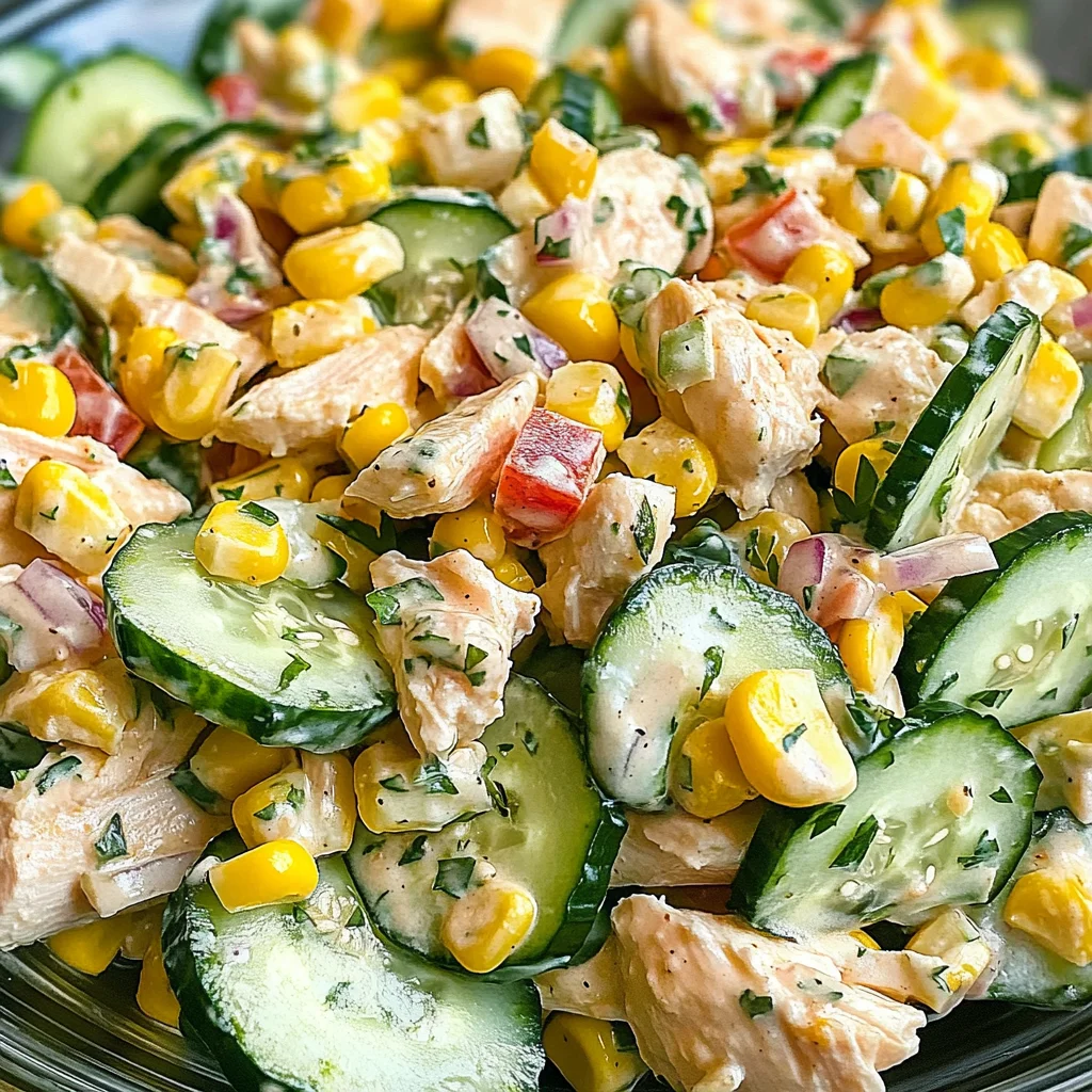 Street Corn Creamy Cucumber Salad