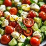 Tomato Cucumber Mozzarella Salad