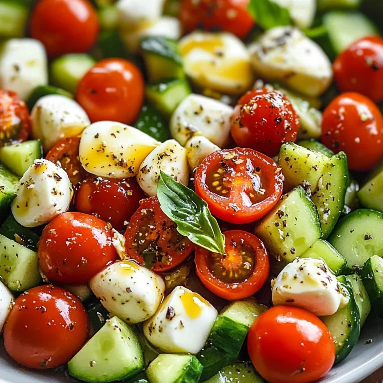 Tomato Cucumber Mozzarella Salad