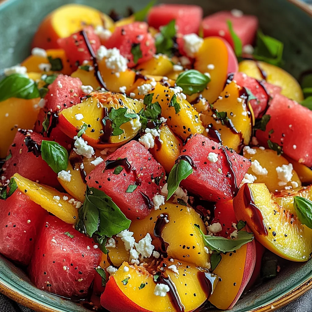 Watermelon Peach Salad – A Refreshing Gourmet Salad