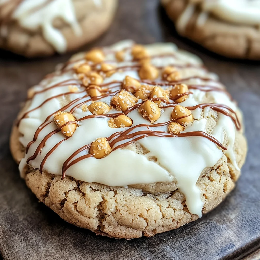 White Chocolate Reese’s Cheesecake Cookies