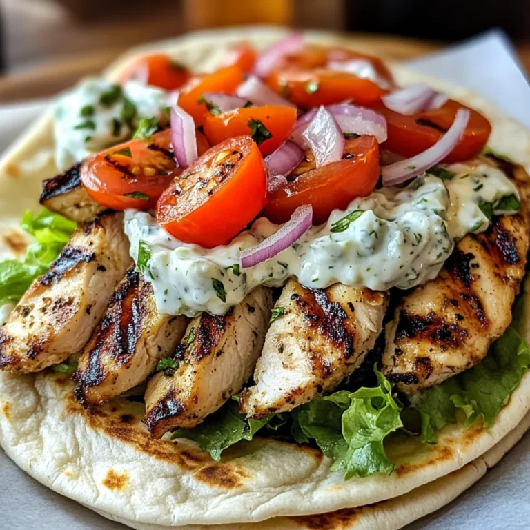 Chicken Pita Gyros with Tzatziki