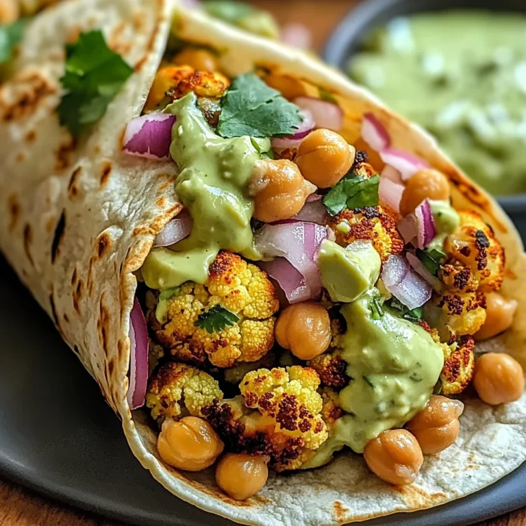 Chili Lime Chickpea Cauliflower Wrap Recipe