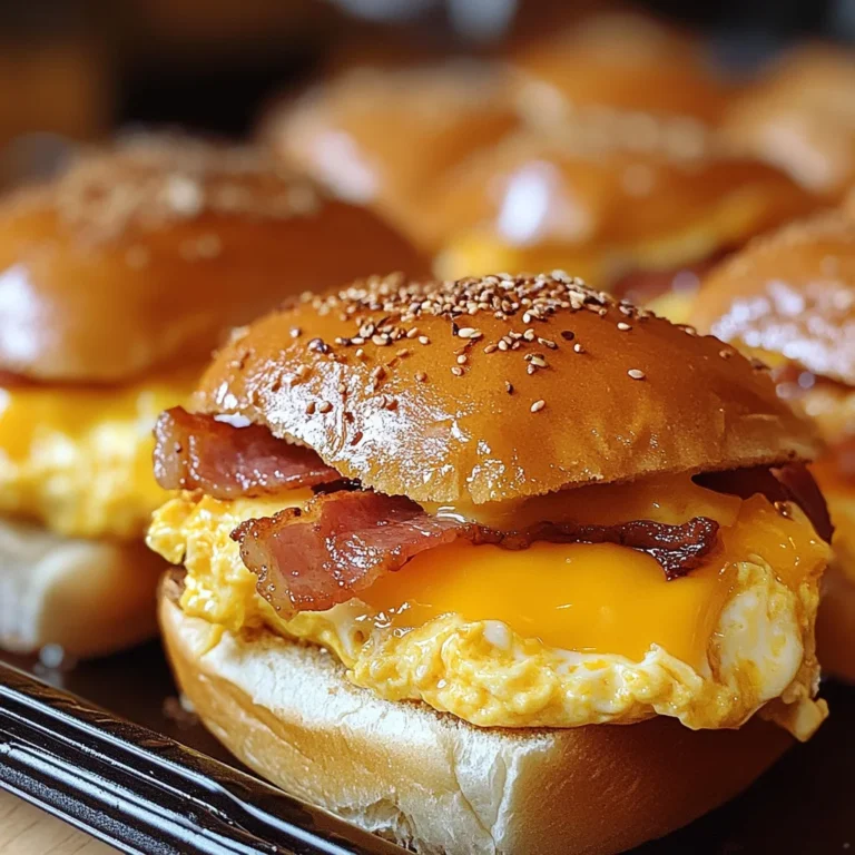Crack Breakfast Sliders (Turkey Bacon Egg & Cheese)