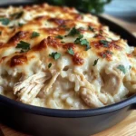 Dump-and-Bake Chicken Alfredo Rice Casserole Recipe