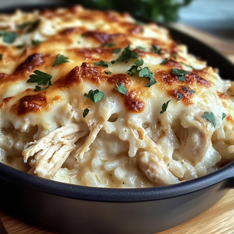 Dump-and-Bake Chicken Alfredo Rice Casserole Recipe