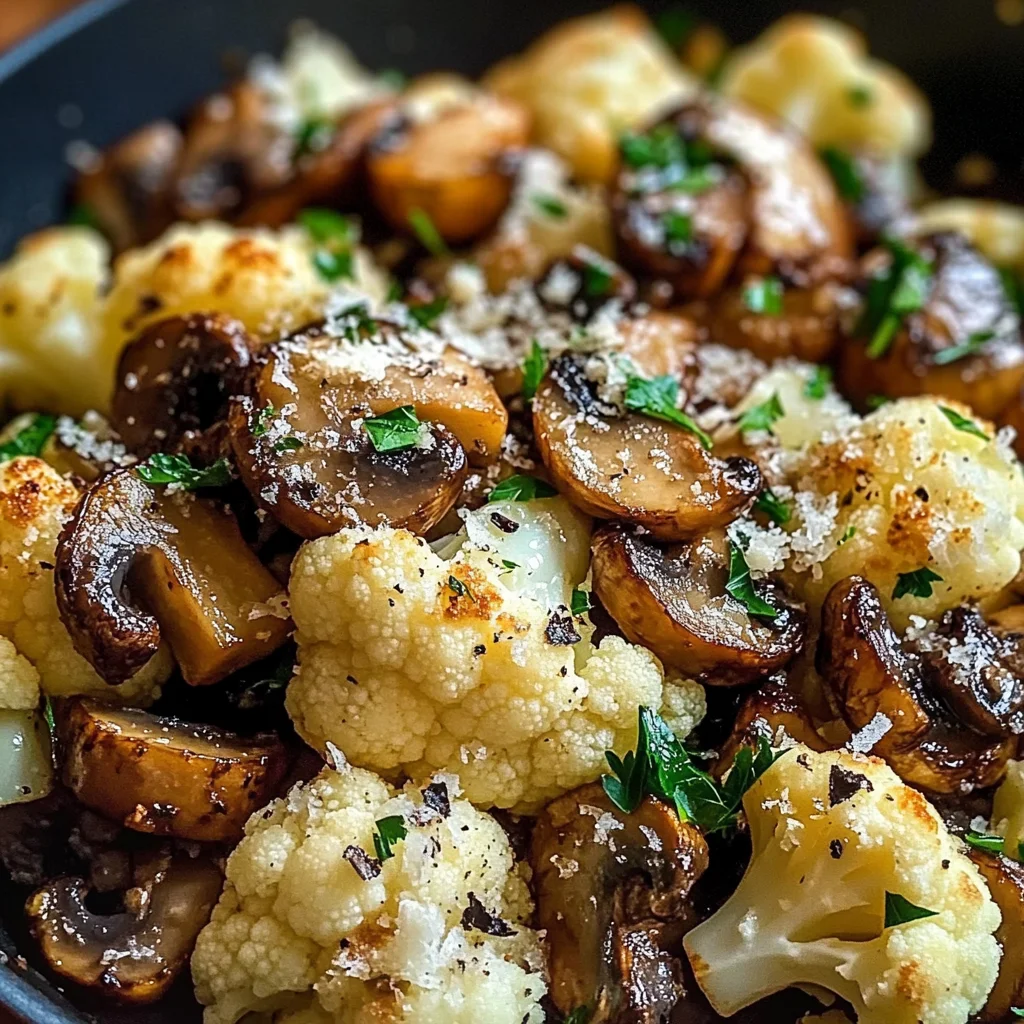 Garlic Cauliflower Mushroom Skillet: Quick & Delicious Dish