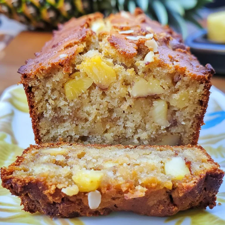 Hawaiian Banana Bread with Pineapple, Coconut & Macadamia Nuts