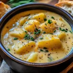 Hearty Cheddar Garlic Herb Potato Soup Recipe