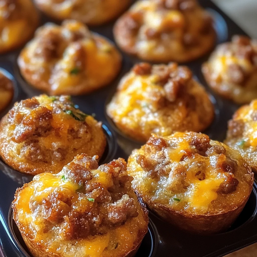 High-Protein Pancake Sausage Mini Muffins