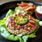 Jalapeño Popper Turkey Burgers